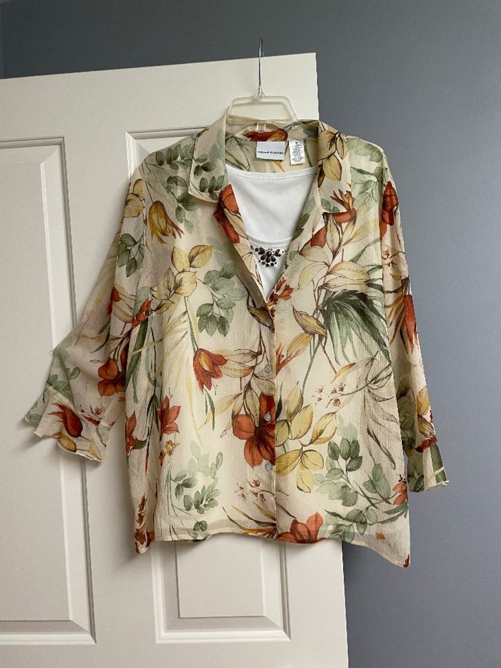Alfred Dunner Floral Blouse with Tank Top, Women, 20